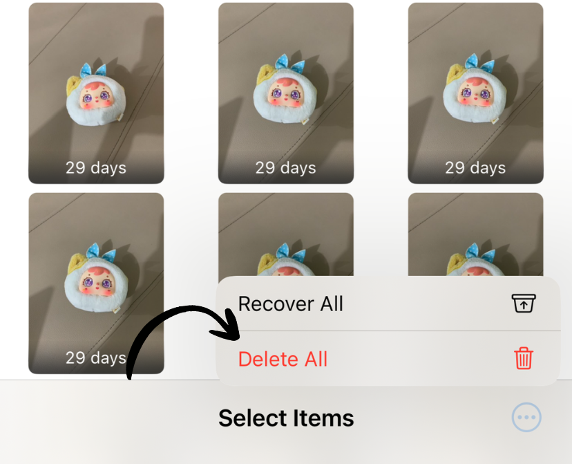 Delete All in Recently Deleted